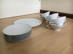 soepkommen set met schotel 6st 250ml + broodbord porselein, Gebruikt, Ophalen of Verzenden, Kom(men), Overige stijlen