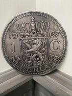 Nederlandse gulden 1967 geboortejaar Ø 20 wanddecoratie munt