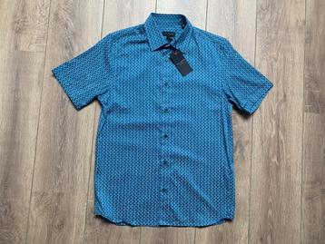 Ted Baker overhemd blauw wit vogeltjes regular fit 2= S/52 beschikbaar voor biedingen