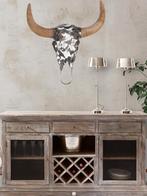 Design stier / skull / schedel * hout met metaal *, Ophalen