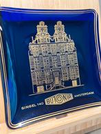 Vintage kobaltblauw bordje / asbak BUTONIA Singel Amsterdam, Ophalen of Verzenden