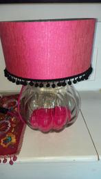 Mooie aparte Tafellamp, lees de beschrijving., Huis en Inrichting, Ophalen of Verzenden, Zo goed als nieuw, Glas, Minder dan 50 cm