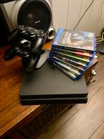 PS4 Slim 1TB + 2 Controllers + 7 Games, Spelcomputers en Games, Spelcomputers | Sony PlayStation 4, Ophalen, Met games, Met 2 controllers