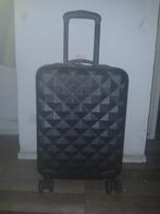Zwarte Spilbergen trolleykoffer met geometrisch patroon, Sieraden, Tassen en Uiterlijk, Koffers, Wieltjes, Gebruikt, 50 tot 60 cm