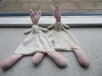 Knuffeldoek konijn Bambino Kruidvat wit met roze streepjes, Kinderen en Baby's, Speelgoed | Knuffels en Pluche, Ophalen of Verzenden