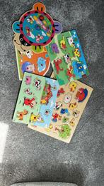 Knopjes puzzels hout, Kinderen en Baby's, Speelgoed | Kinderpuzzels, Ophalen of Verzenden, Minder dan 10 stukjes, Zo goed als nieuw