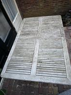 Uitschuifbare tuintafel van teak hout, Tuin en Terras, Ophalen, Gebruikt, Rechthoekig, Teakhout