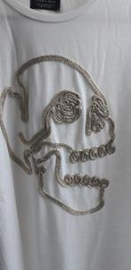 ZARA Heren T-Shirt – Crèmewit, Goud Glansgaren, Maat M, Kleding | Heren, Ophalen of Verzenden, Zo goed als nieuw