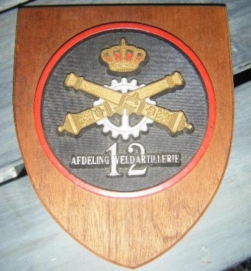 Wapenschildje 12 afdeling Veldartillerie - 12 Afdva, Verzamelen, Militaria | Algemeen, Landmacht, Overige typen, Nederland, Ophalen
