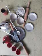 Vintage Speelgoed Keukenspullen - Niet Gepoetst, Antiek en Kunst, Ophalen of Verzenden