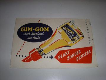 Leuk oud vloeiblad Gimborn Gim - Gom lijm  beschikbaar voor biedingen