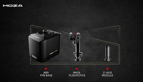 Moza Racing AB9 FFB Basis + MH16 Flightstick - Bundle + Moza, Computers en Software, Joysticks, Zo goed als nieuw, Ophalen of Verzenden