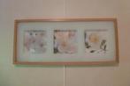 wanddecoratie lijst en 3 luik bloemen langwerpig, Ophalen, Nieuw
