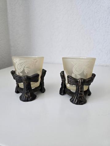 Set van 2 Vintage Kandelaars beschikbaar voor biedingen