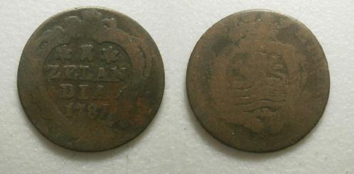 PD10553 Zeeland Duit 1787, Postzegels en Munten, Munten | Nederland, Losse munt, 1 cent, Vóór koninkrijk, Ophalen of Verzenden