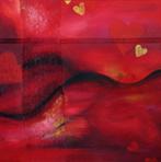 Schilderij 50 tinten rood, Nieuw, Ophalen of Verzenden, Schilderij, 50 tot 75 cm