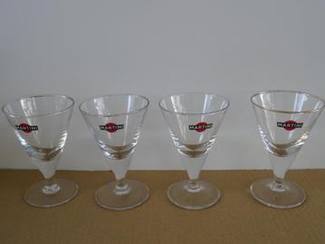 Martini glazen vintage Martini glas 4 stuks beschikbaar voor biedingen