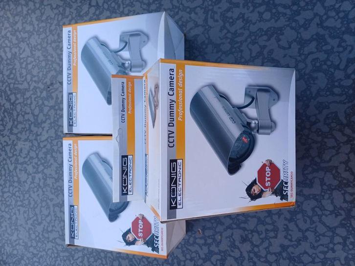 3 Konig Electronic CCTV Dummy Camera, Doe-het-zelf en Verbouw, Alarmsystemen, Nieuw, Overige typen, Overige soorten, Draadloos