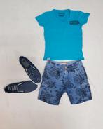 Prachtig aqua blauw VINGINO stretch shirt Diego mtS =122/128, Kinderen en Baby's, Kinderkleding | Maat 122, Gebruikt, Verzenden