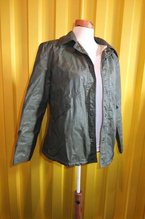 Armani Jeans vintage gevoerde groene regenjas maat 38, Caravans en Kamperen, Regenkleding, Gebruikt, Regenjas, Dames, Ophalen of Verzenden