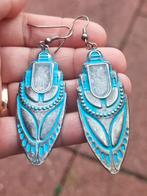 Vintage 1980 navajo design oorbellen, Sieraden, Tassen en Uiterlijk, Ophalen of Verzenden, Overige materialen, Oorbellen