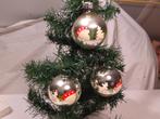 3 mooie oude kerstballen., Diversen, Kerst, Ophalen of Verzenden, Gebruikt
