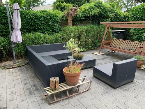 Wickers modulaire tuinset, Tuin en Terras, Tuinsets en Loungesets, Gebruikt, Loungeset, Wicker, 8 zitplaatsen, Bank, Bijzettafel