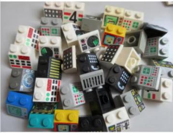 nr. 5081, bedrukte schuine stenen 2x2. Verzenden mogelijk. beschikbaar voor biedingen