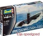 Modelbouw Revell USS DALLAS (SSN-7OO ) 1:400 5067 duikboot, Hobby en Vrije tijd, Modelbouw | Boten en Schepen, Ophalen of Verzenden