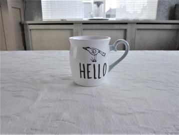 Hema mok Hello vogel D8,5cm H9,5cm inhoud 300cc beschikbaar voor biedingen