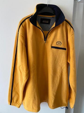 fleecetrui Prescott L oker/blauw NIEUW beschikbaar voor biedingen