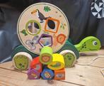 Houten trek schildpad met vormenstoof, Ophalen, Zo goed als nieuw, Puzzelen