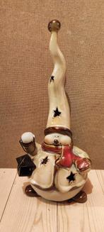 Stenen sneeuwpop theelichtje, Diversen, Kerst, Ophalen of Verzenden, Zo goed als nieuw