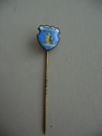 oud emaille speldje - OTTERLO met WAPEN van EDE -, Verzamelen, Speldjes, Pins en Buttons, Ophalen of Verzenden, Stad of Land, Speldje of Pin