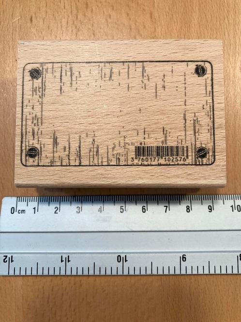 Florileges design etiquette metal stempel, Hobby en Vrije tijd, Stempelen, Zo goed als nieuw, Houten stempel, Ophalen of Verzenden
