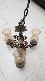 Messing hanglamp met 3 armen, Ophalen of Verzenden