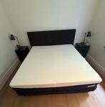 Matt sleeps boxspring incl matrassen en hoofdbord 180x210, Ophalen, Gebruikt, Bruin, 210 cm