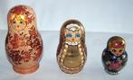 3 verschillende Matroeska's.Zie foto's., Verzamelen, Poppetjes en Figuurtjes, Ophalen of Verzenden