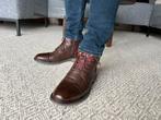 Nieuwe Bruin/Rode Leren Enkellaarsjes Maat 43, Ophalen of Verzenden, Nieuw, Bruin, Boots