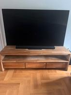 Houten TV meubel, 150 tot 200 cm, Minder dan 100 cm, 25 tot 50 cm, Gebruikt