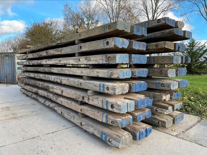 Draglineschotten 8m en 6m grote partij, Tuin en Terras, Palen, Balken en Planken, Zo goed als nieuw, Palen, 250 cm of meer, Ophalen