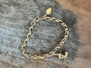 18K Gouden Bedel Armband bijna  5 gram beschikbaar voor biedingen
