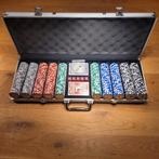 Luxe pokerset, 500 chips van 14 gram met waardeopdruk!, Hobby en Vrije tijd, Gezelschapsspellen | Kaartspellen, Een of twee spelers