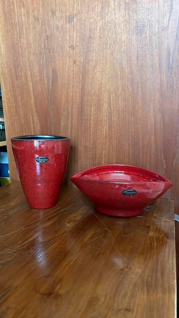 Douwsma Anno 1966 Keramieken vaas en schaal, Huis en Inrichting, Woonaccessoires | Schalen en Manden, Ophalen of Verzenden