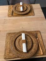 Myanmar Birma riet, placemats/onderborden 4sets, Ophalen, Zo goed als nieuw, Overige stijlen, Bord(en)