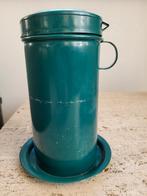 Vintage beschuitblik beschuit blik met inzet groen, Ophalen of Verzenden, Gebruikt, Beschuit