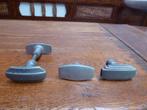 4 antieke aluminium deurklinken, deurkrukken, Antiek en Kunst, Ophalen of Verzenden