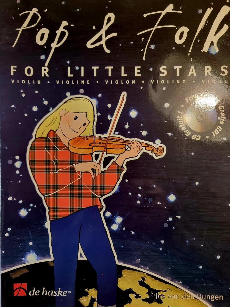 Pop & Folk for Little Stars. + Cd. Viool, Ophalen of Verzenden, Zo goed als nieuw, Thema, Viool of Altviool