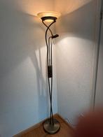 Bronzen vloerlamp met leeslamp - 180cm, Ophalen of Verzenden, Zo goed als nieuw, Metaal, 150 tot 200 cm