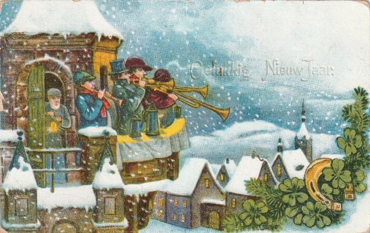 KERST KLAVERVIER DORP UIT 1932 ZEER MOOIE OUDE KAART KJ693, Verzamelen, Ansichtkaarten | Themakaarten, Gelopen, 1920 tot 1940